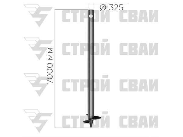 свая винтовая 325х7000 8 мм